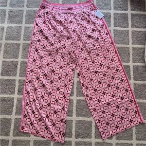 ELOQUII pink wide leg pant